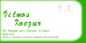 vilmos koczur business card